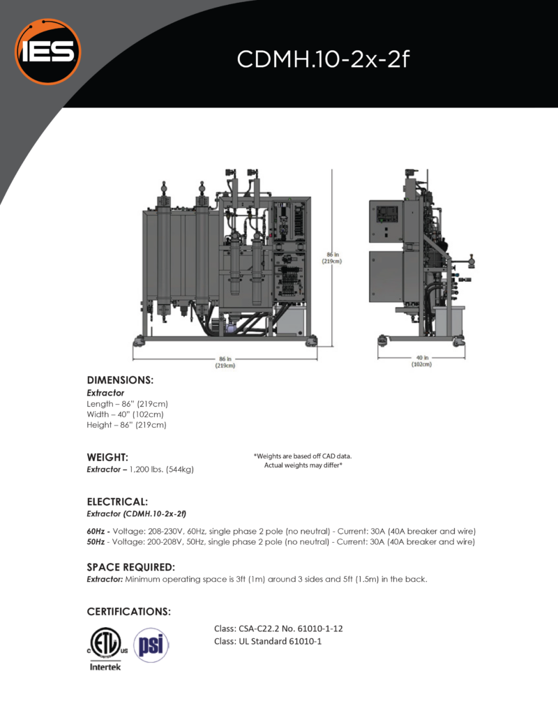 Isolate Extraction Systems CDMH.10-2x-2f